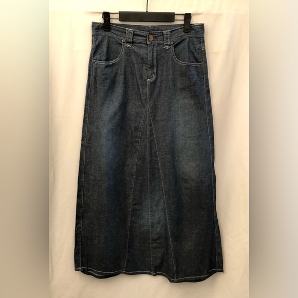 Roper Denim Jean Long Maxi Skirt Womens Size XS - Picture 1 of 12